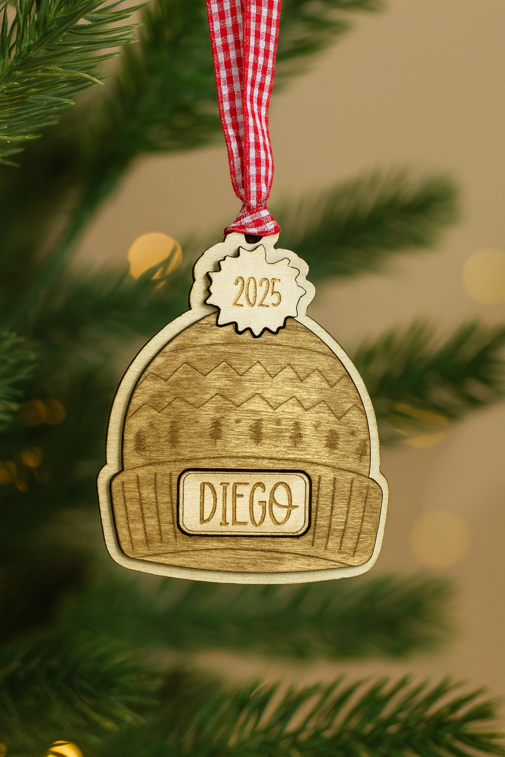 Beannie Ornament Gorrito de Invierno Personalizado