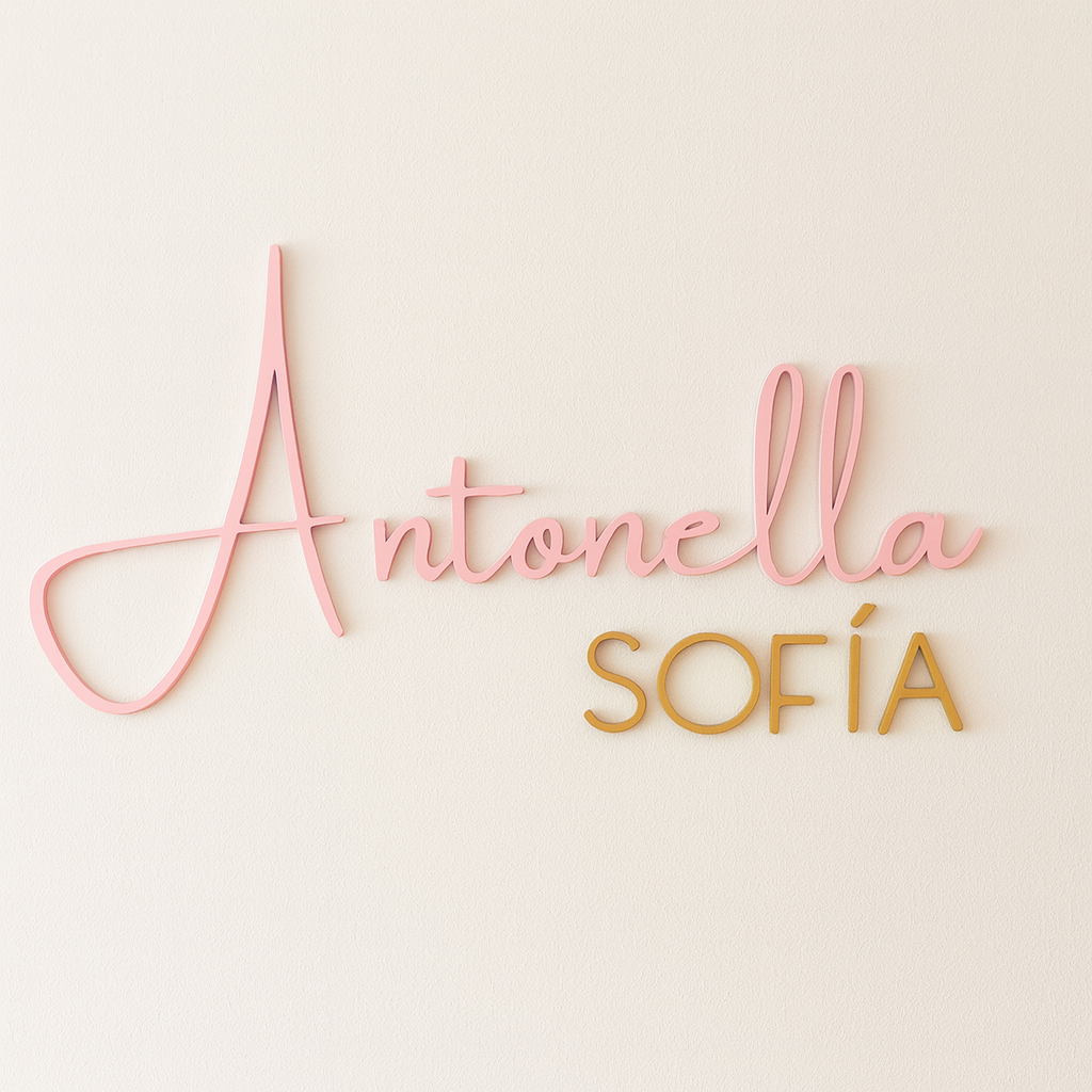 First and Second Wood Name Sign