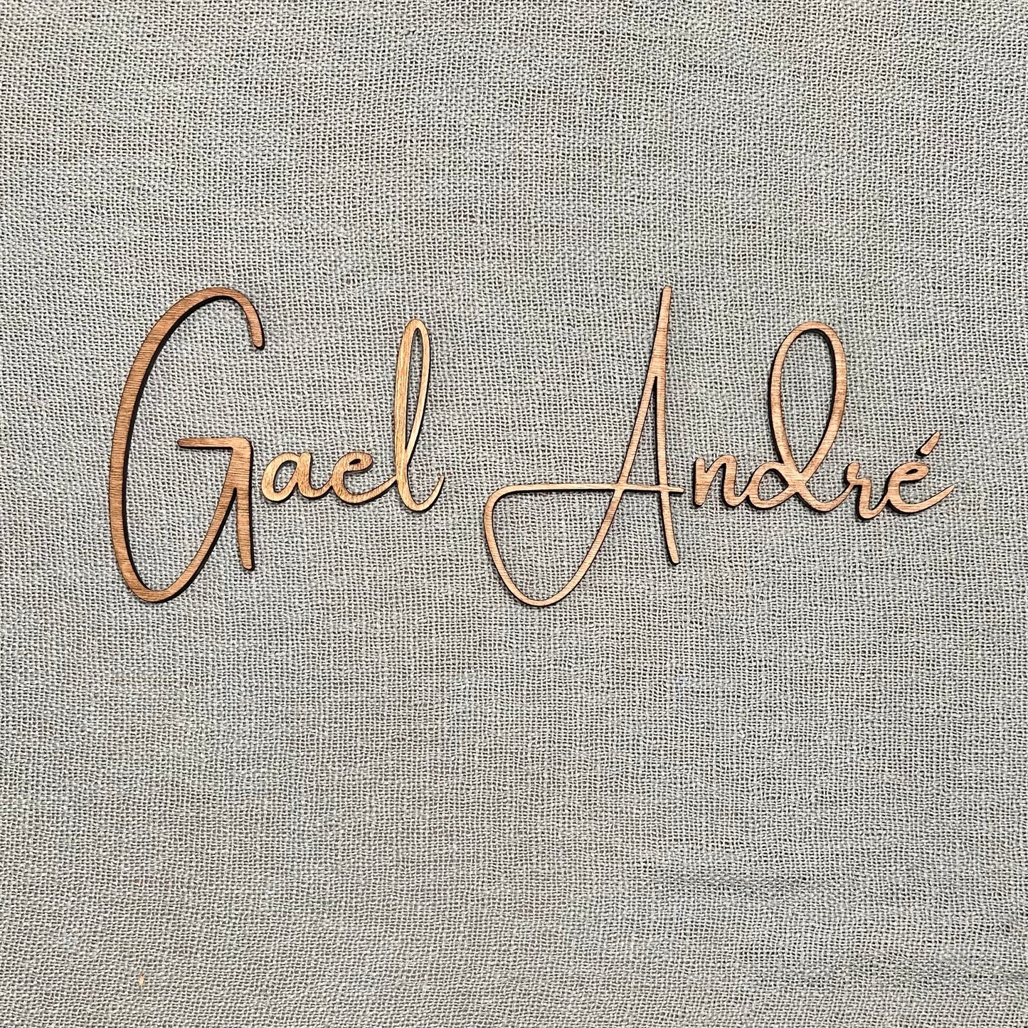 Nombre en Madera 1/8" - Cutout