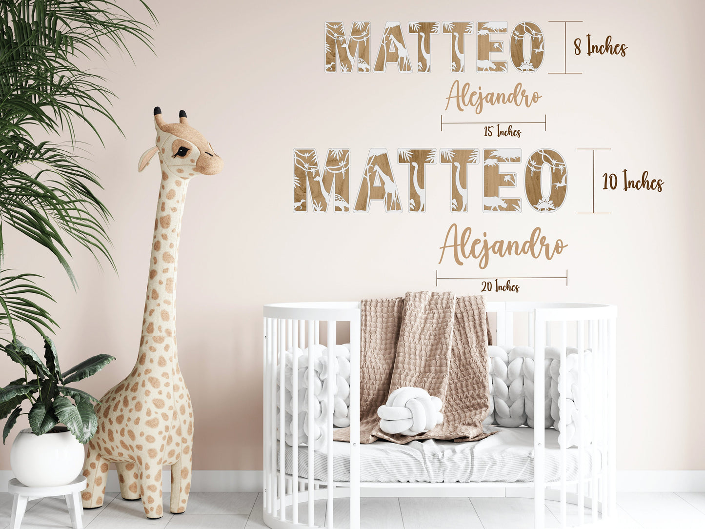 Nombre en Madera Diseño de Safari