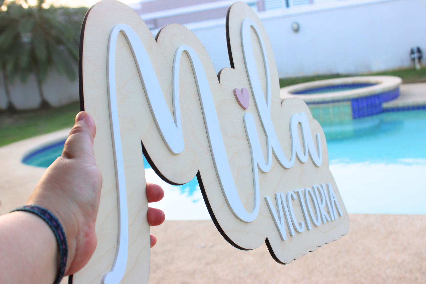 Nursery baby name sign wooden toddler name room sign baby shower gift new born gift coquette decor kids room personalized decor wood name