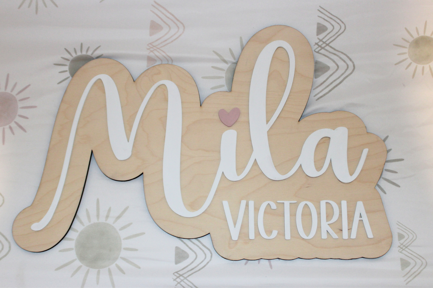 Nursery baby name sign wooden toddler name room sign baby shower gift new born gift coquette decor kids room personalized decor wood name