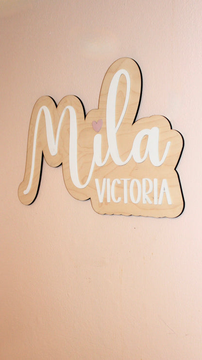 Nursery baby name sign wooden toddler name room sign baby shower gift new born gift coquette decor kids room personalized decor wood name