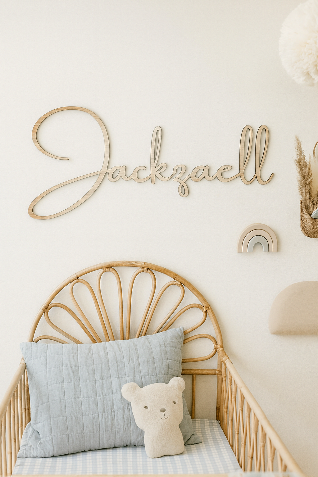 First and Second Wood Name Sign