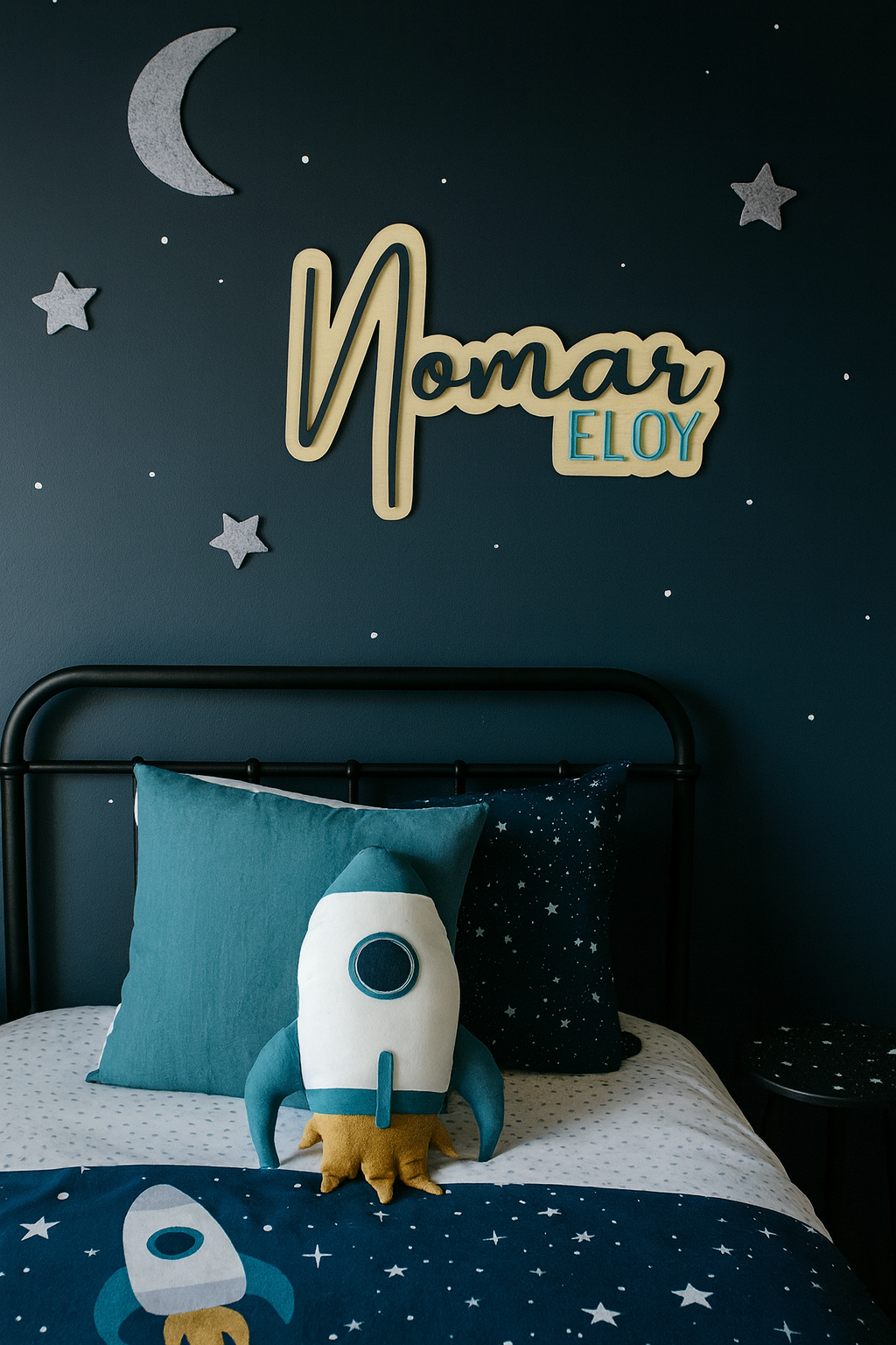 Nombre en Madera Manuscrito