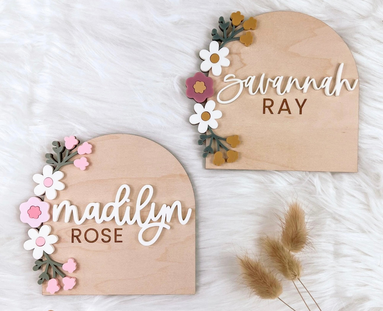 Wooden name hospital announcement 