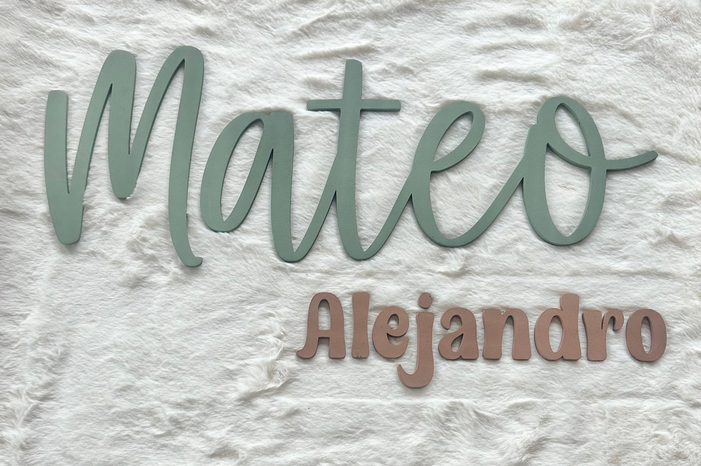 First and Second Wood Name Sign