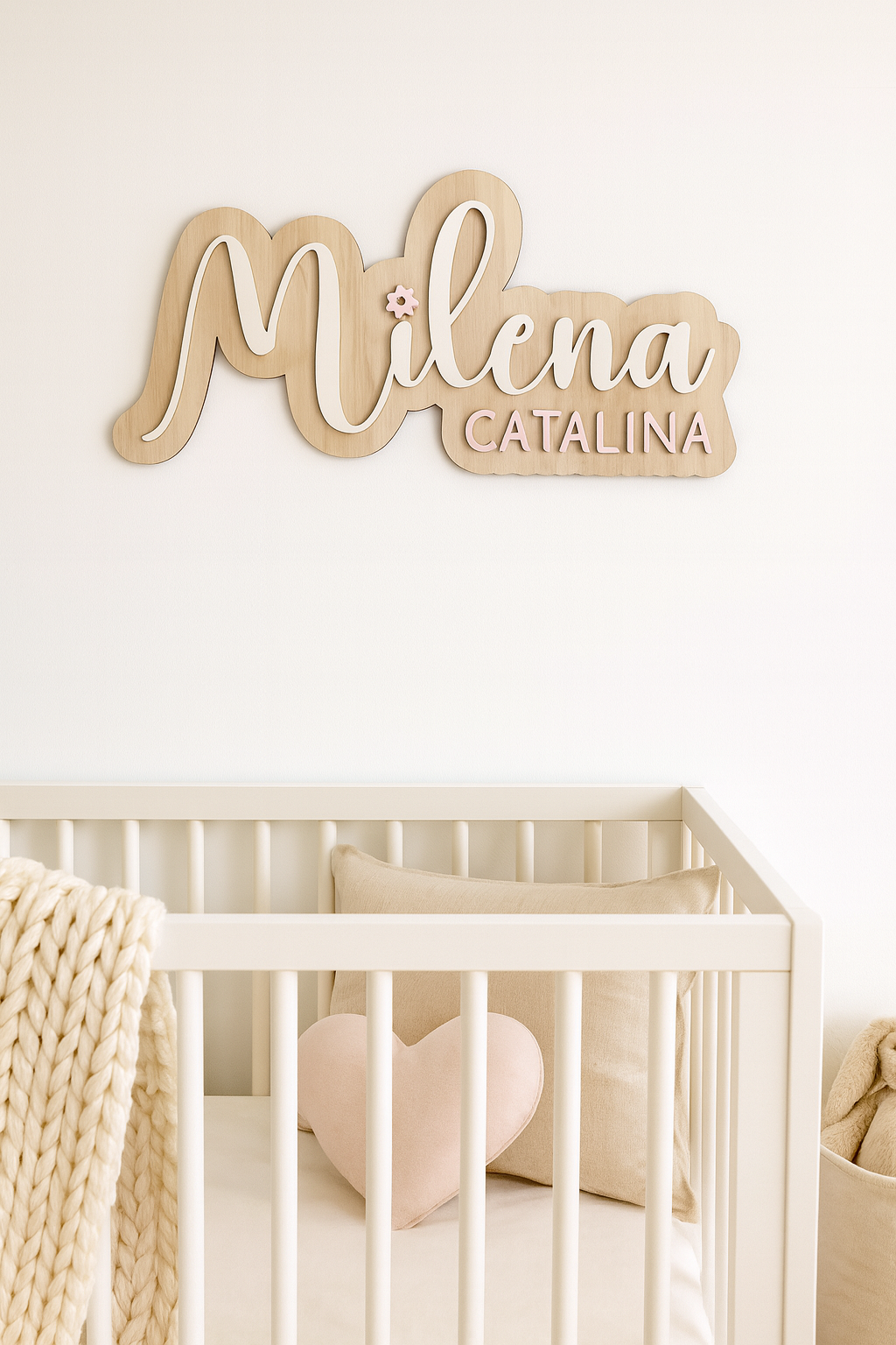 Nombre en Madera con Background