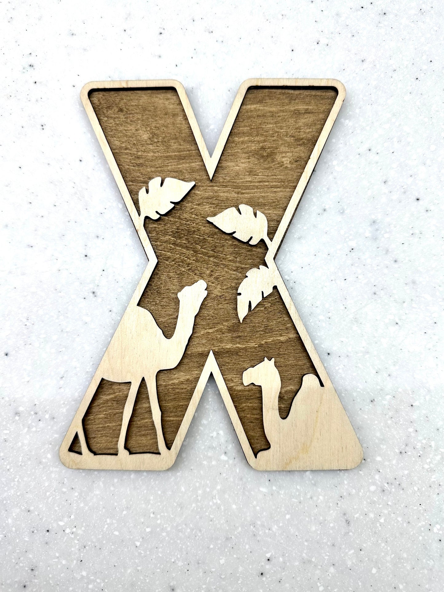 Safari Animal Name Sign Letter Wood Decor Jungle Initial Rustic Boho Bedroom Wall Baby Nursery Art Door Kids Room Toddler Name Wall Decor