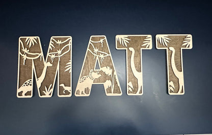 Letras de Dinosaurio